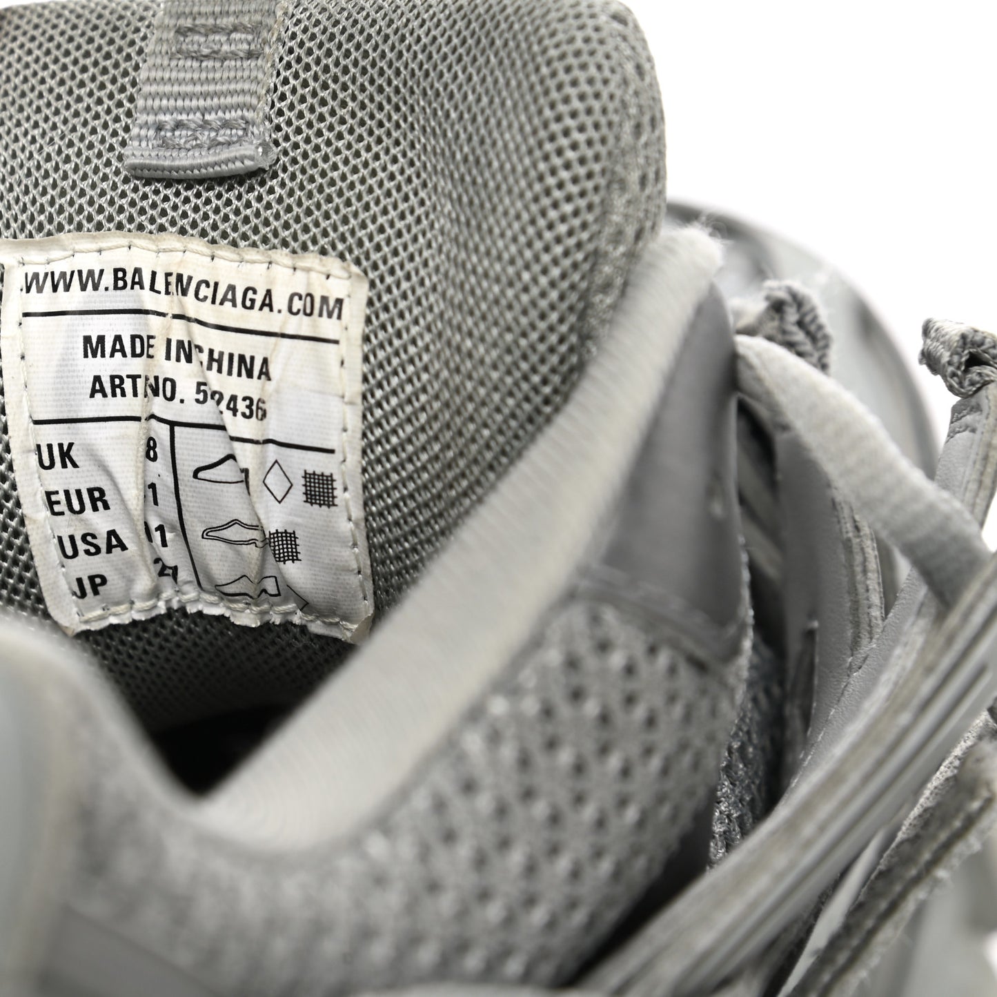Mesh Rubber Womens Track Sneakers 41 Balenciaga Grey