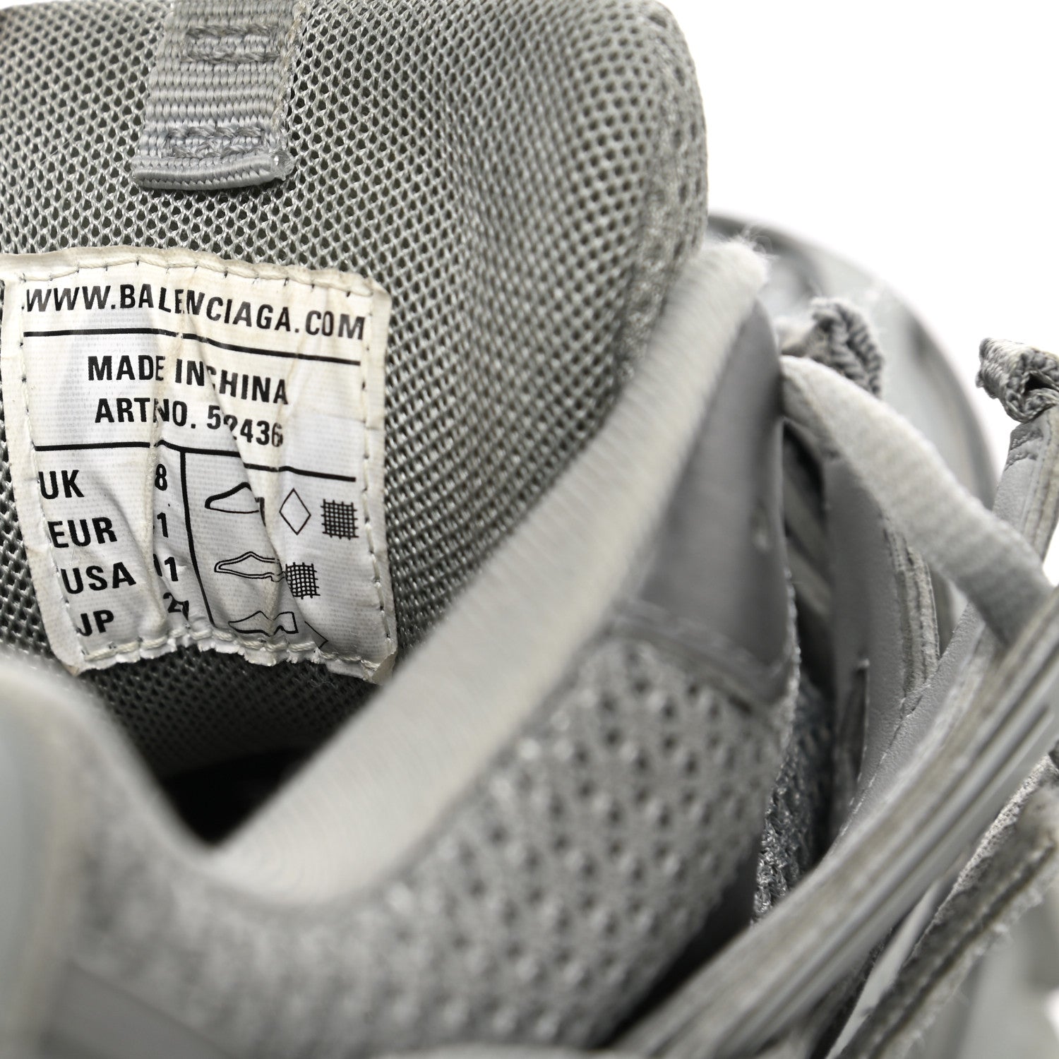 Balenciaga Mesh Rubber Womens Track Sneakers 41 Balenciaga Grey 8 of 11