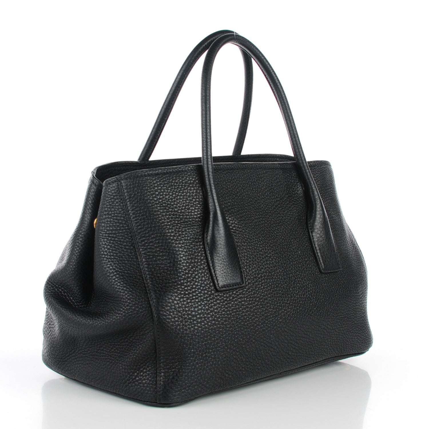 Prada Vitello Daino Tote Nero Black 3 of 9