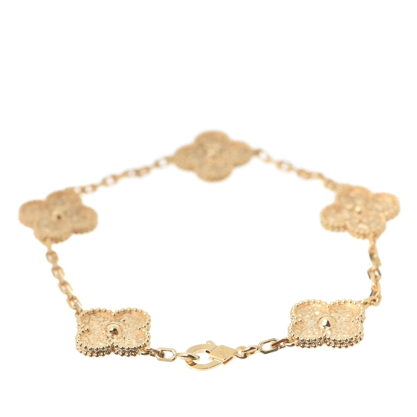 18K Yellow Gold 5 Motifs Vintage Alhambra Bracelet