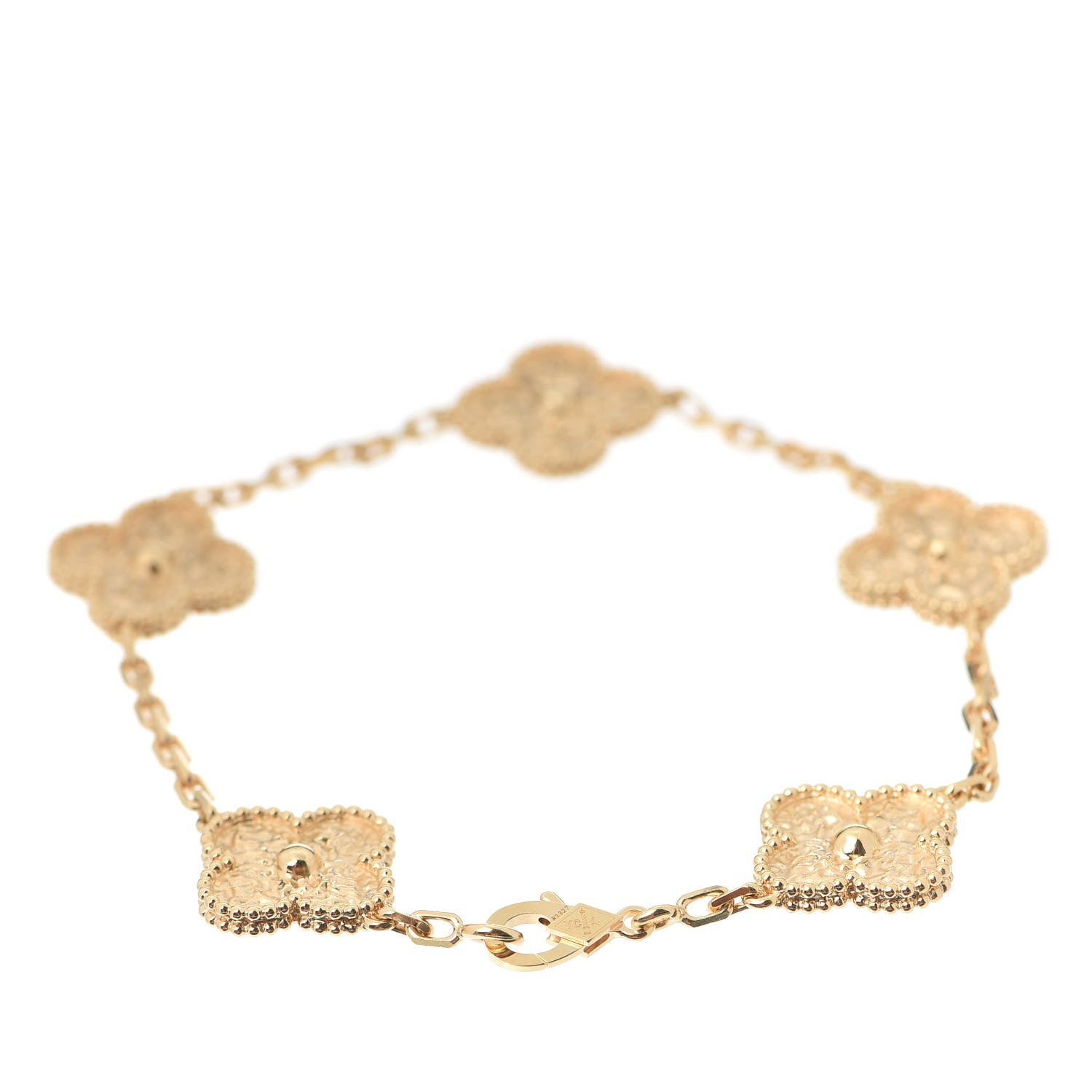 Van Cleef & Arpels 18K Yellow Gold 5 Motifs Vintage Alhambra Bracelet 3 of 7