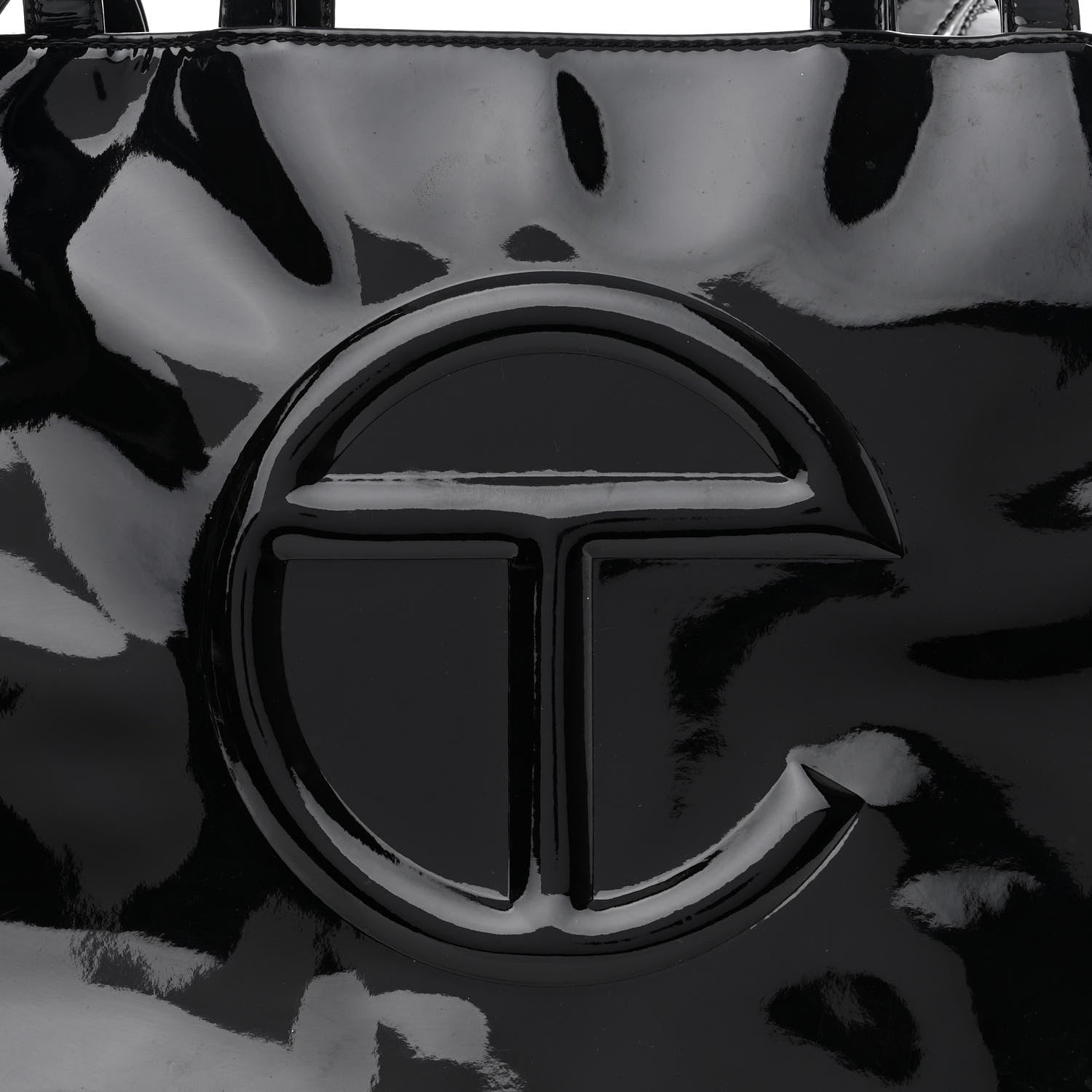 Telfar Patent Vegan Leather Medium Shopping Bag Black 8 of 10