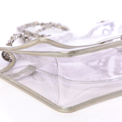 Chanel Lambskin Vinyl Large Naked Flap Silver 8 of 9
