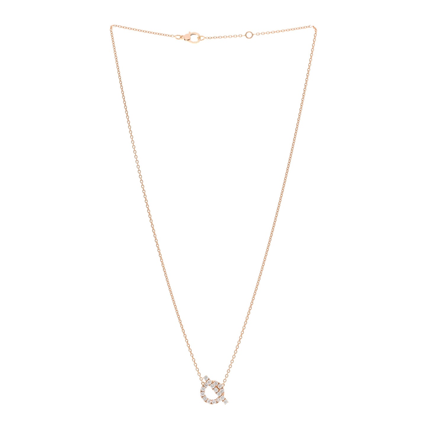 18K Rose Gold Diamond Finesse Pendant Necklace