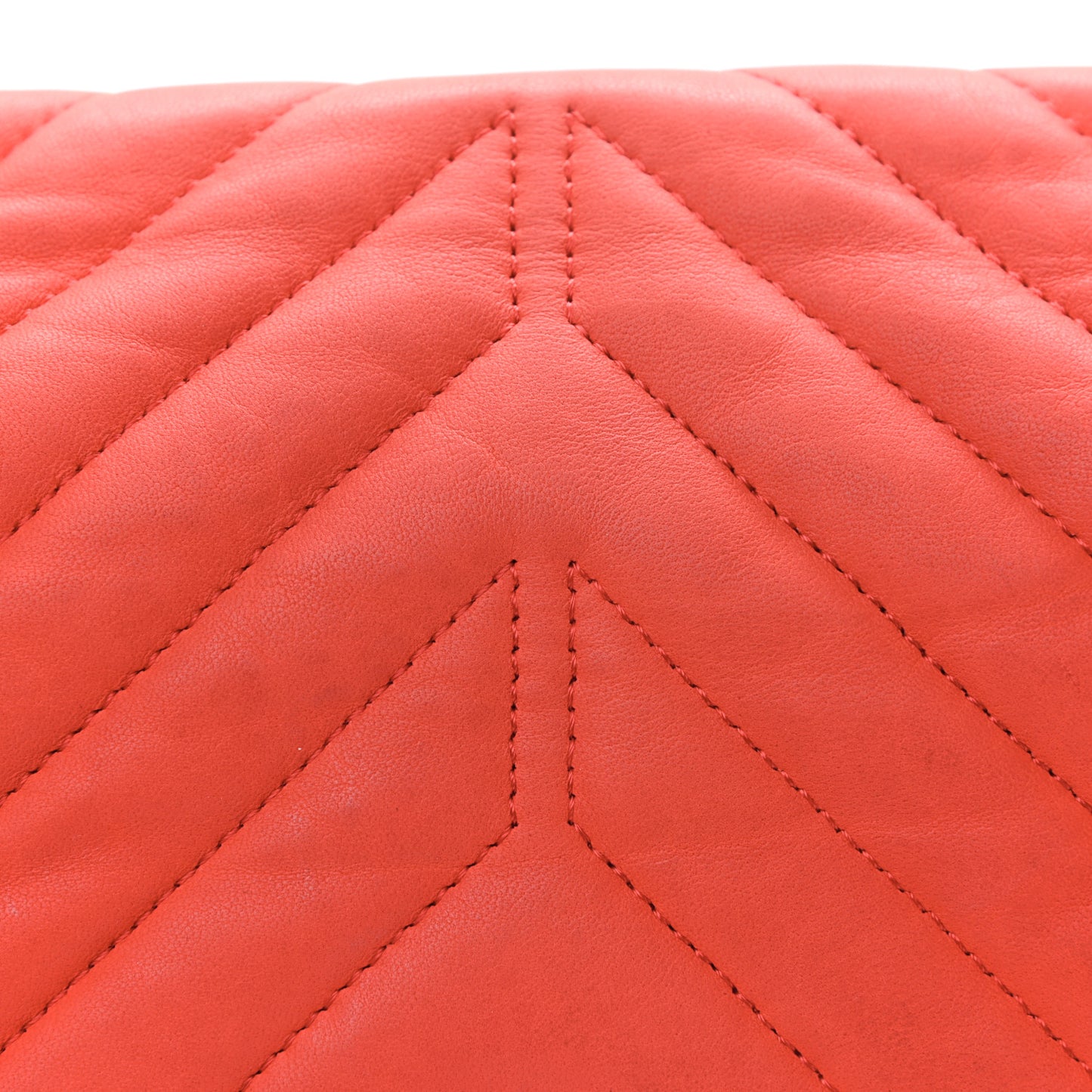 Quilted Lambskin Happy Medium Shoulder Bag Coquelicot Orange
