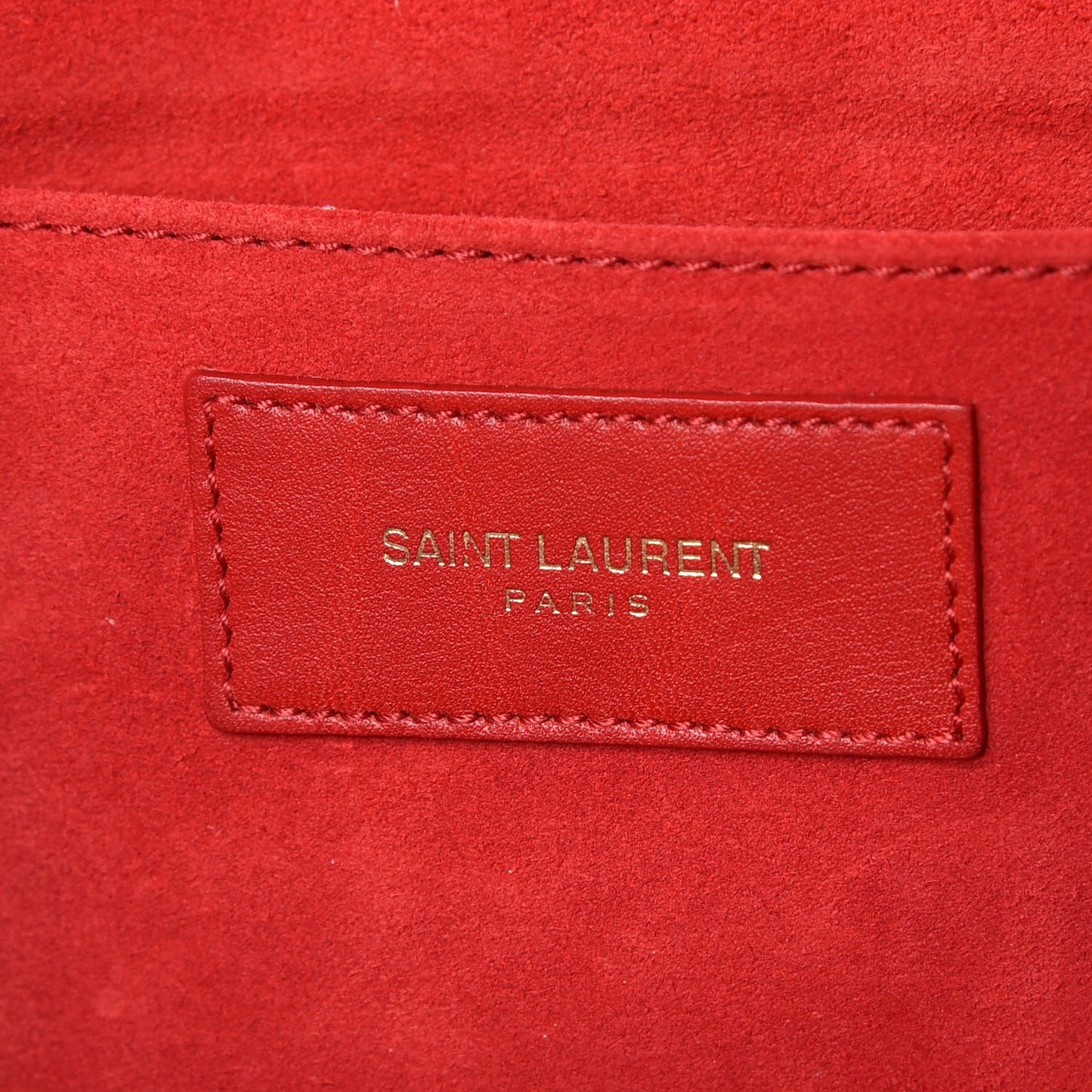 Calfskin Classic Y Ligne Clutch Red
