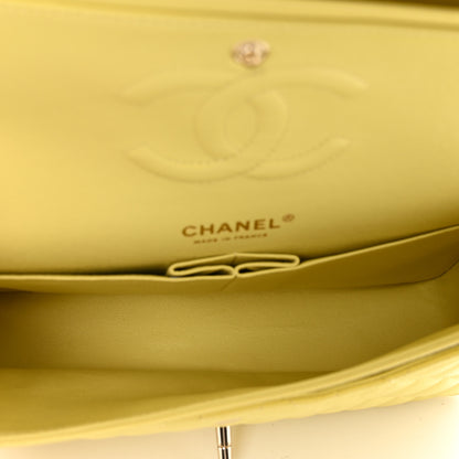 Chanel Caviar Quilted Medium Double Flap Yellow 5 of 10