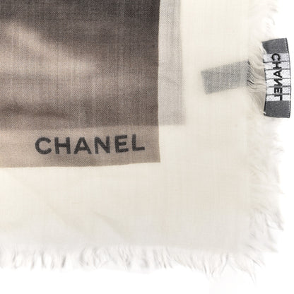 Chanel Cashmere Cinecitta Shawl Black Pink 3 of 4