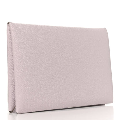 Hermes Chevre Mysore Calvi Card Case Mauve Pale 3 of 8