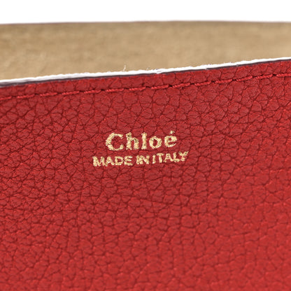 Chloe Grained Lambskin Drew Shoulder Bag Plaid Red 6 of 9