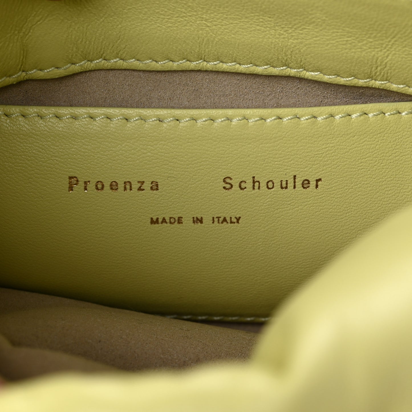 Lambskin Puffy Chain Tobo Bag Pale Green