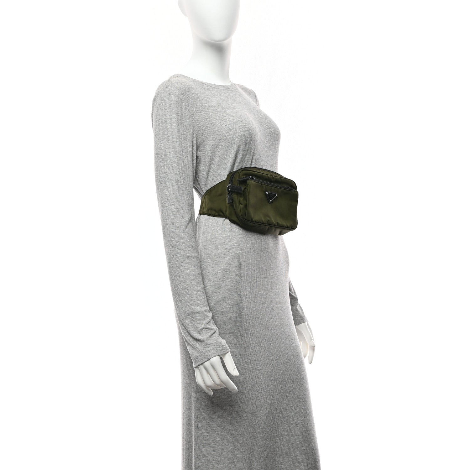 Prada Tessuto Nylon Belt Bag Khaki 2 of 9