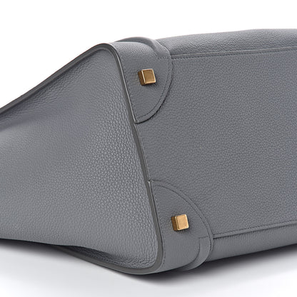 Celine Drummed Calfskin Mini Luggage Kohl 5 of 9
