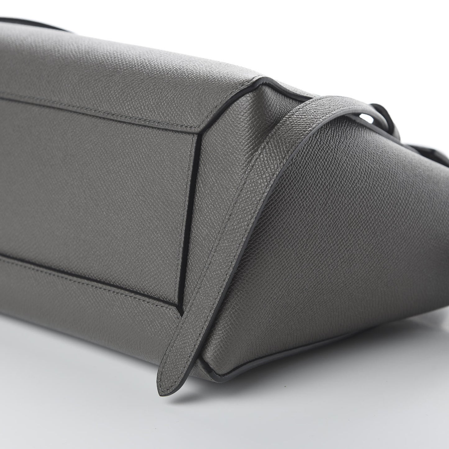 Baby Grained Calfskin Micro Belt Bag Grey