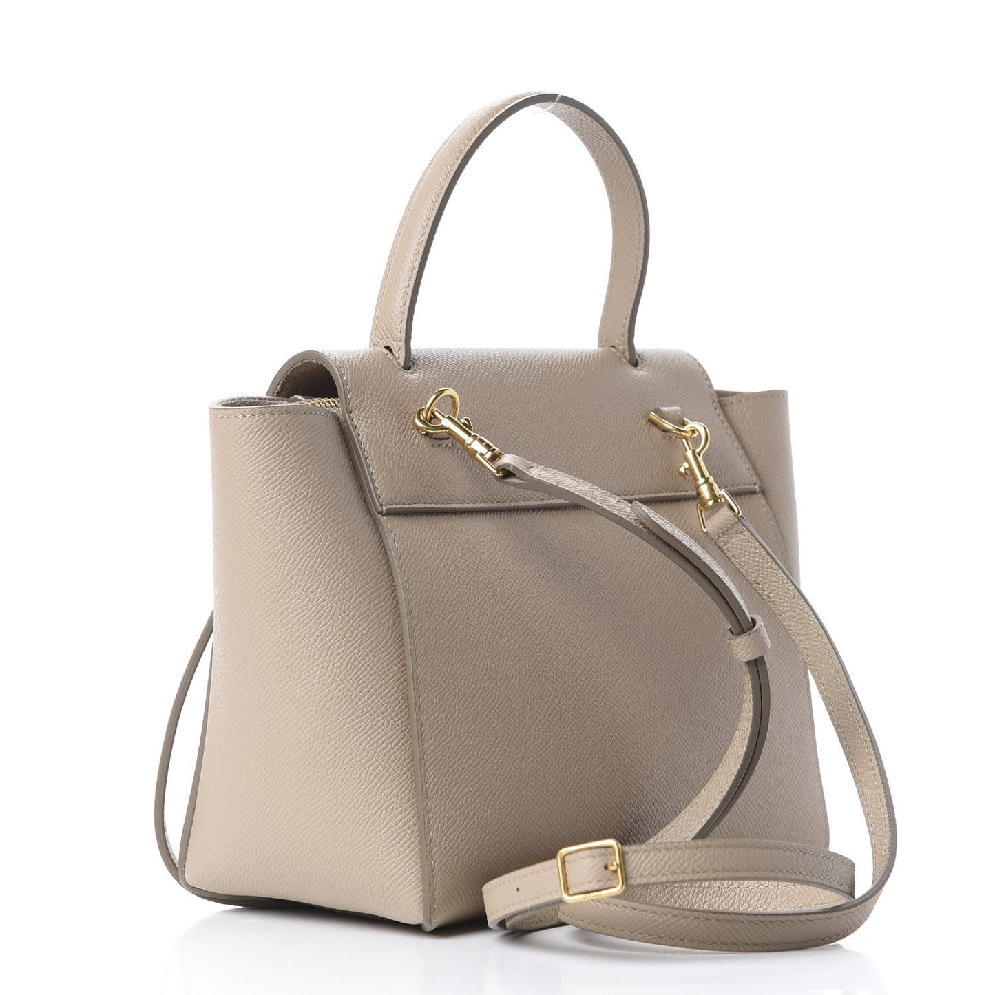 Grained Calfskin Nano Belt Bag Light Taupe