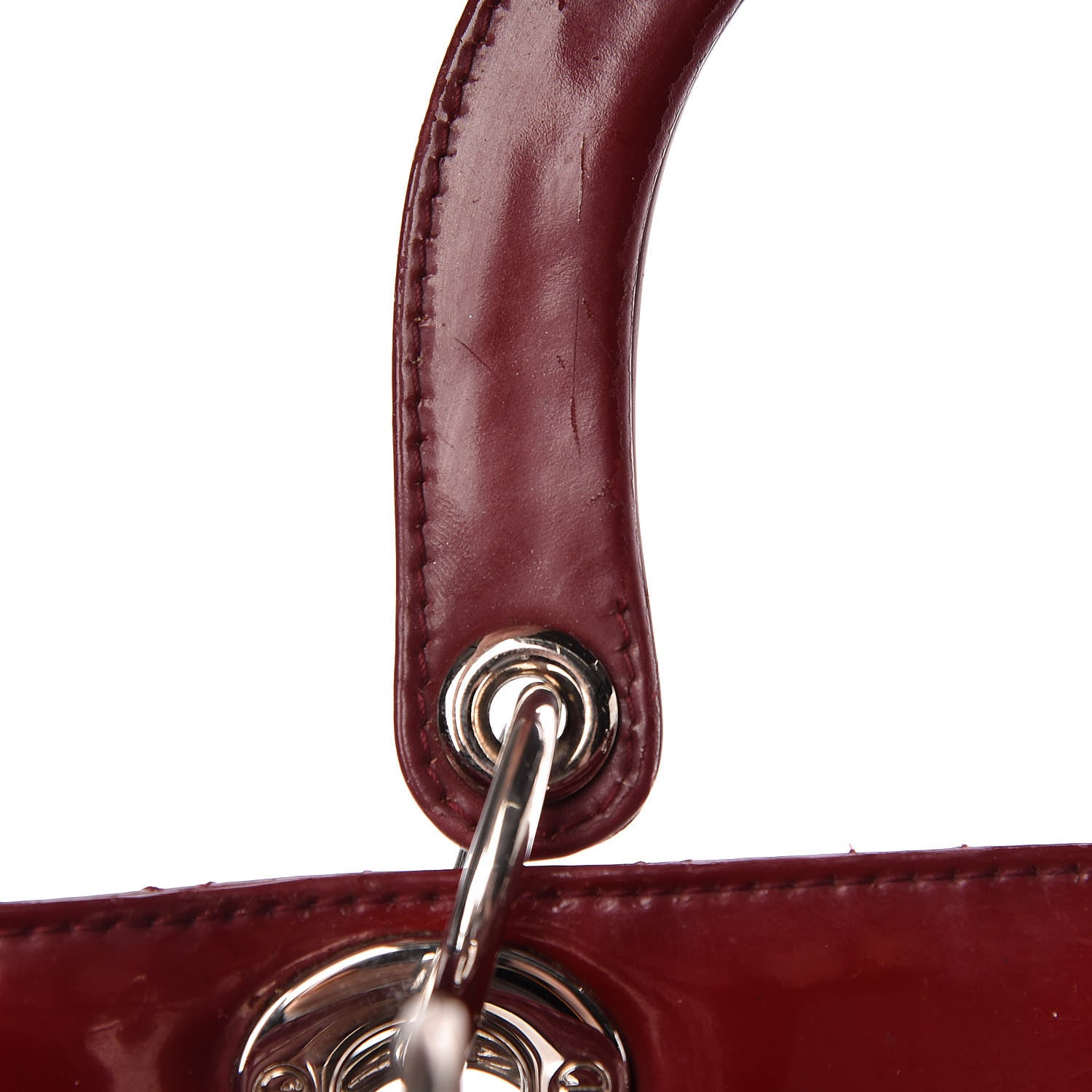 Christian Dior Patent Cannage Large Lady Dior Red 24 of 30