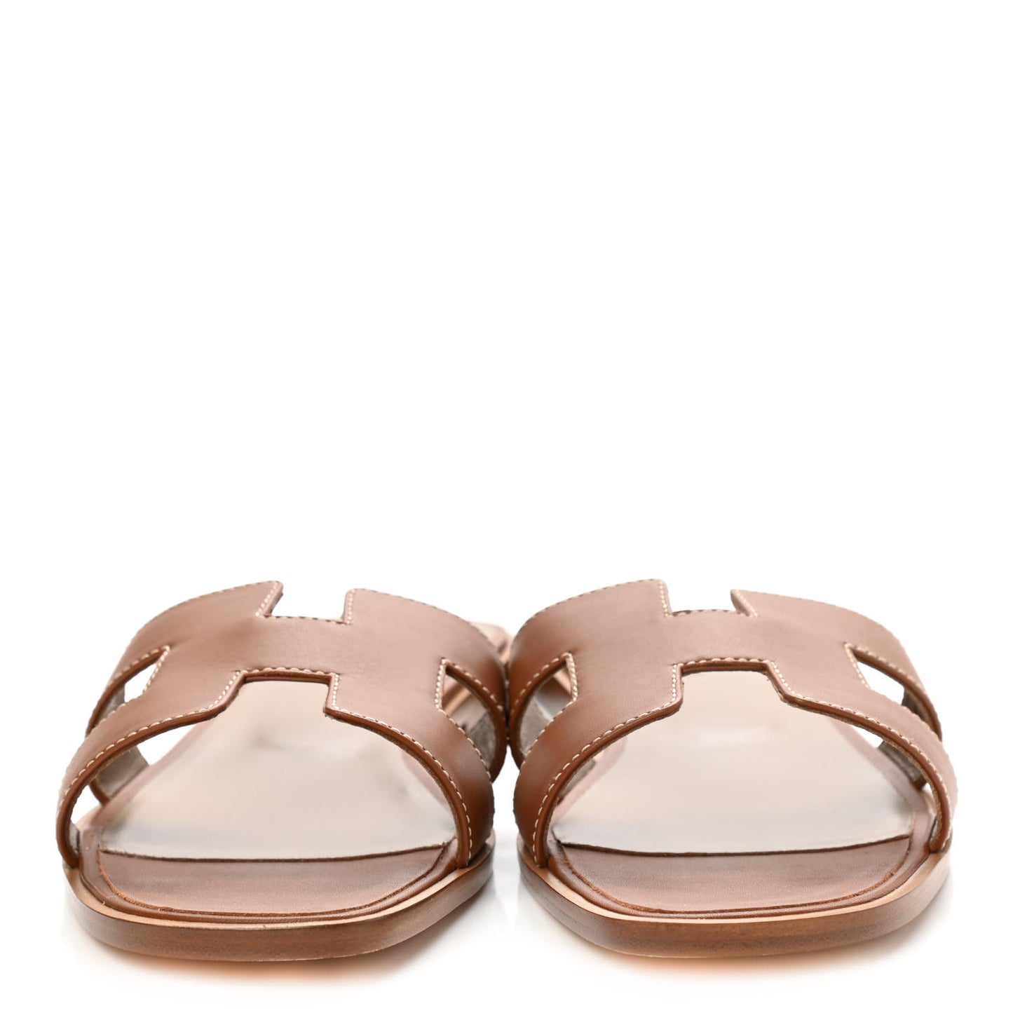 Box Calfskin Oran Sandals 39.5 Gold