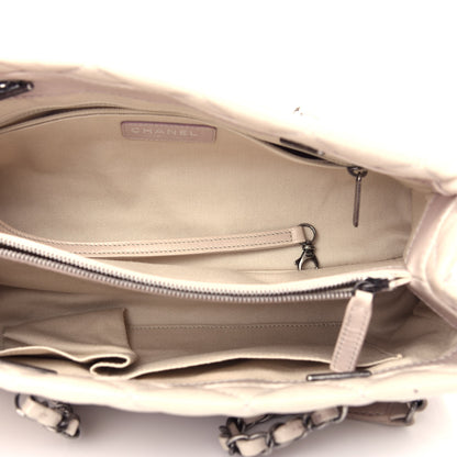 Chanel Glazed Calfskin Quilted Tote Grey 5 of 11