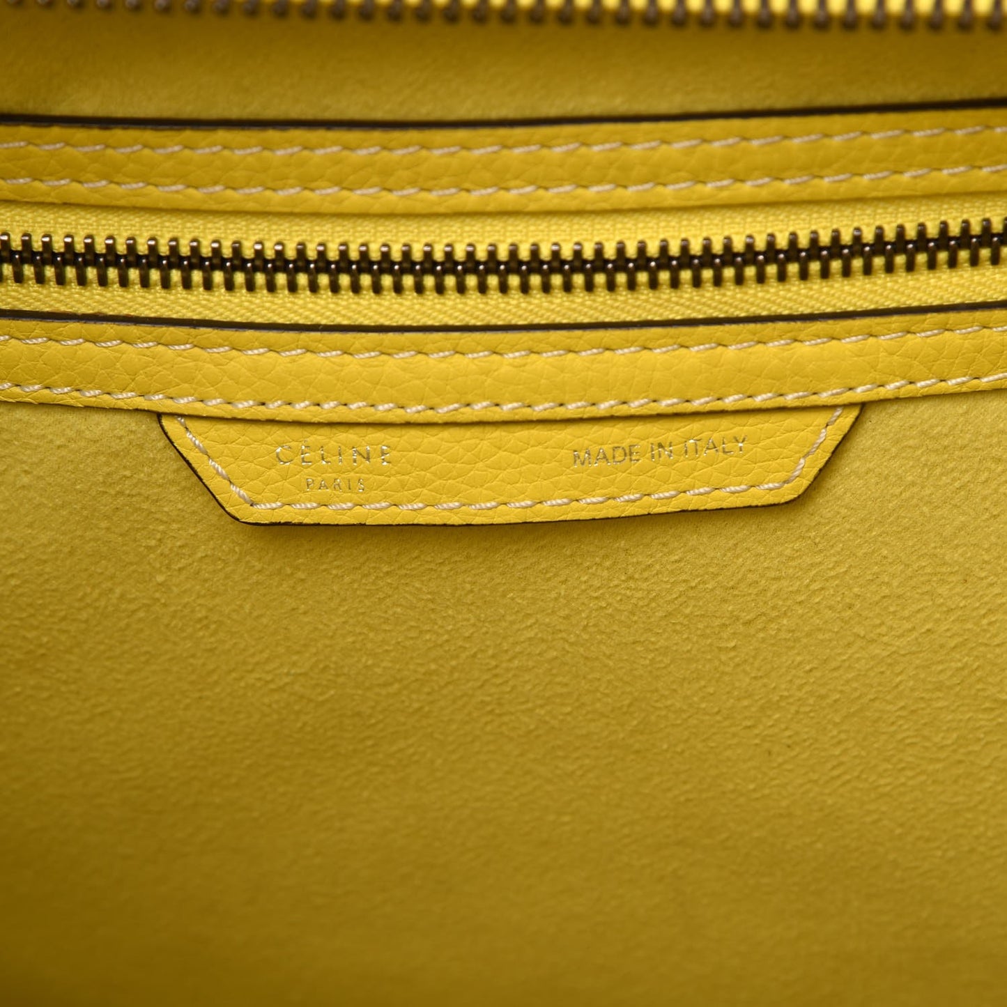 Drummed Calfskin Mini Luggage Citron