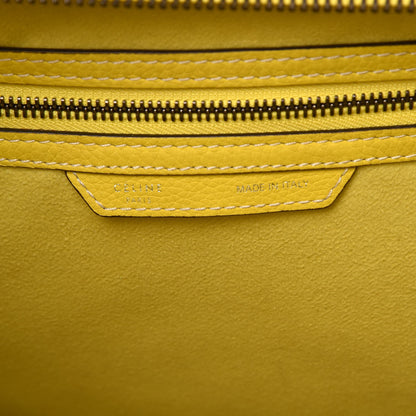 Celine Drummed Calfskin Mini Luggage Citron 6 of 26