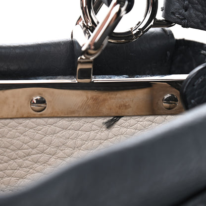 Fendi Cuoio Romano Selleria Bi-Color Medium Peekaboo Iconic Satchel Asfalto Latte 10 of 12