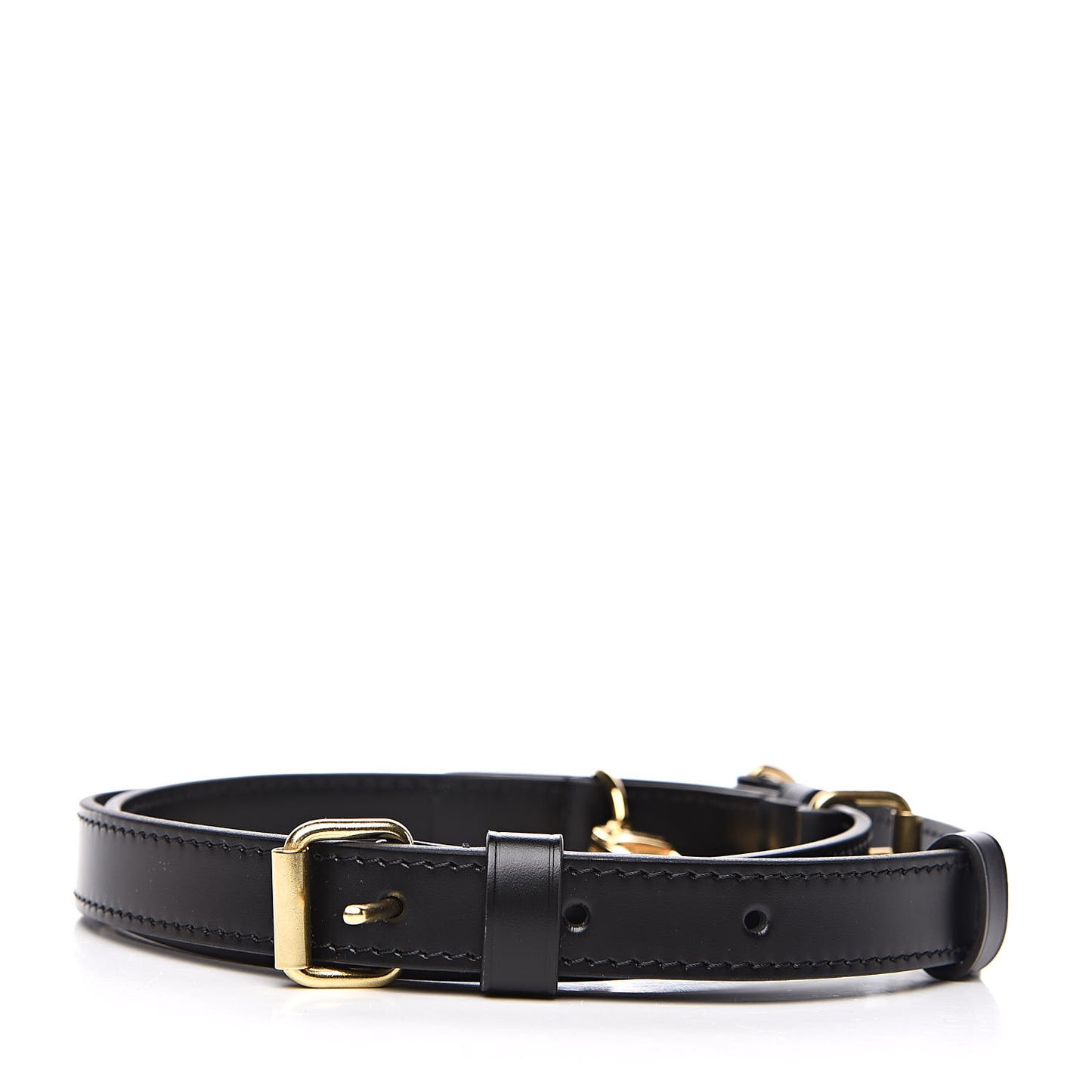 Calfskin Speedy Bandouliere Shoulder Strap Black