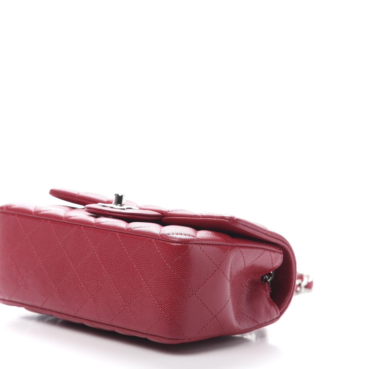 Chanel Caviar Quilted Mini Rectangular Flap Dark Pink 9 of 11