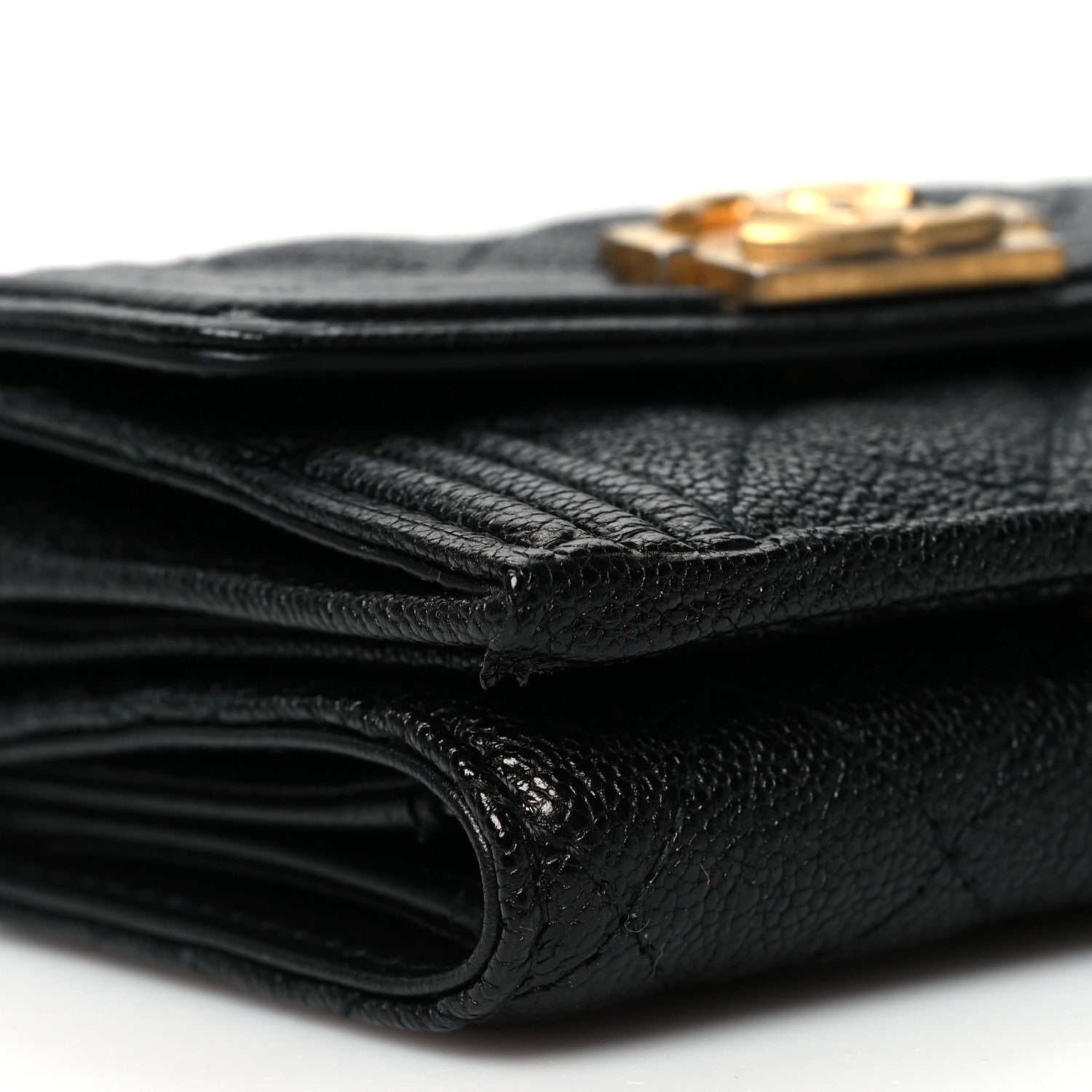 Chanel Caviar Quilted Small Boy Flap Wallet Black 11 of 12