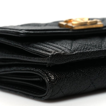 Chanel Caviar Quilted Small Boy Flap Wallet Black 11 of 12