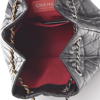 Chanel Aged Calfskin Quilted Gabrielle Backpack Black 5 of 11