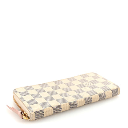 Louis Vuitton Damier Azur Clemence Wallet Rose Ballerine 4 of 6