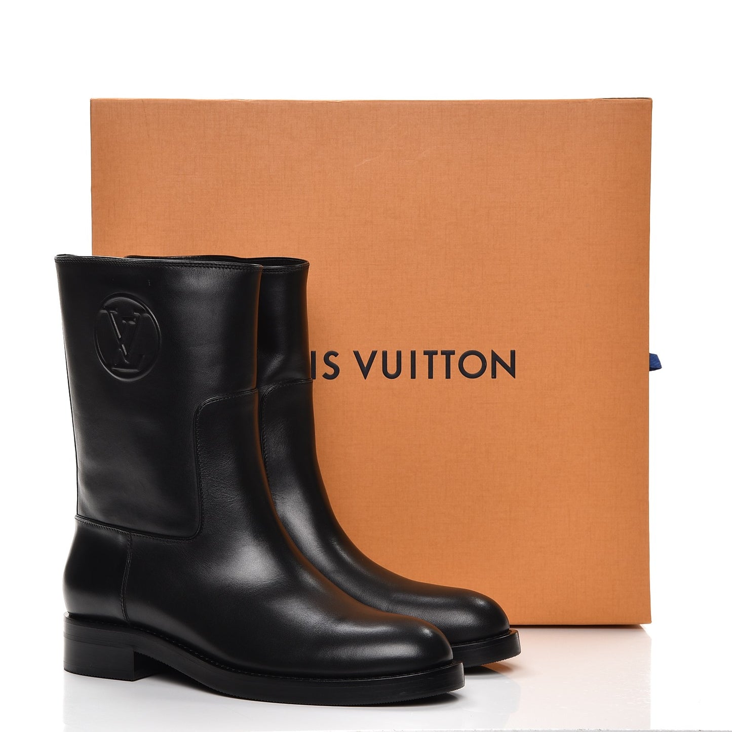 Calfskin Overdrive Flat Calf High Boots 39.5 Black