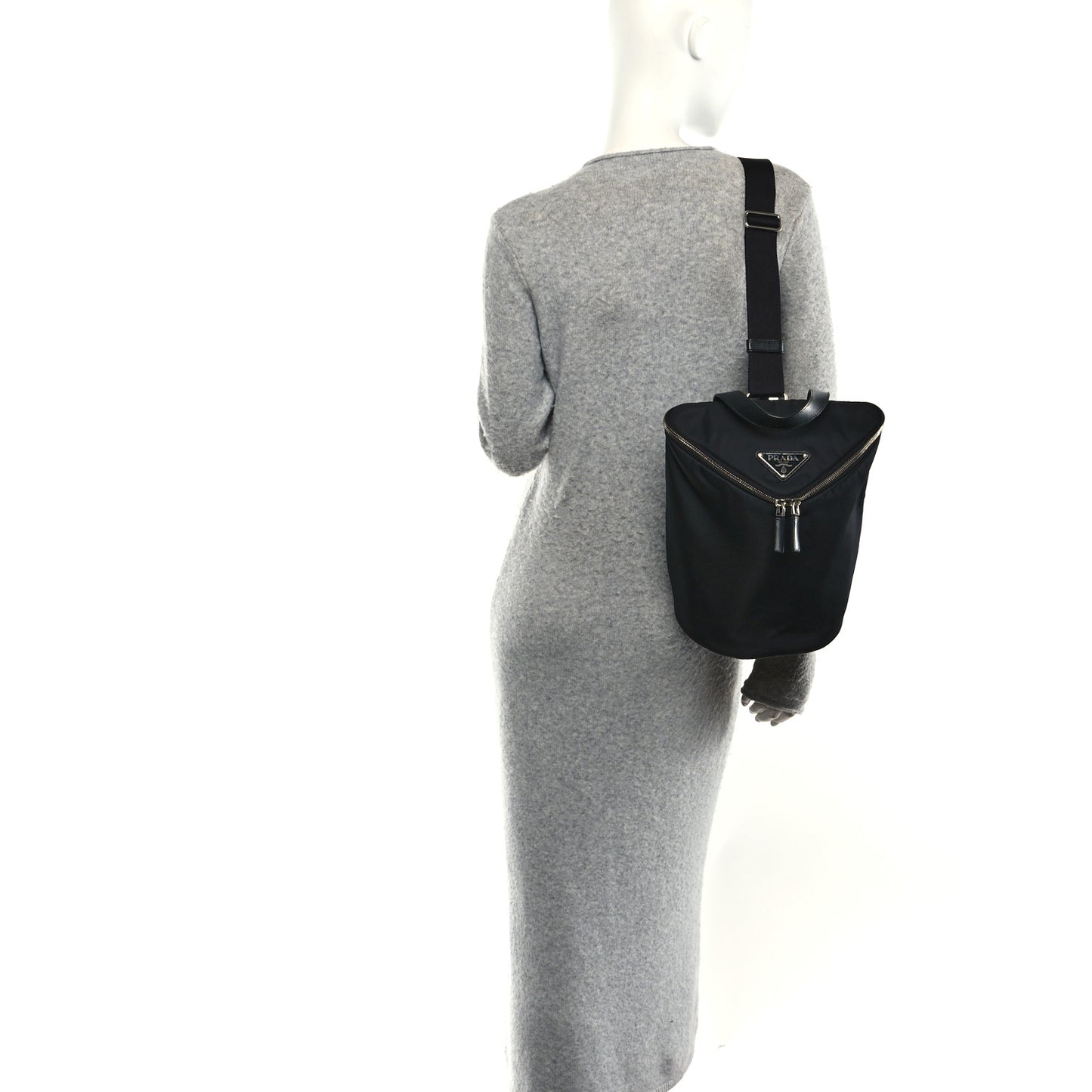 Re-Nylon Sling Backpack Black