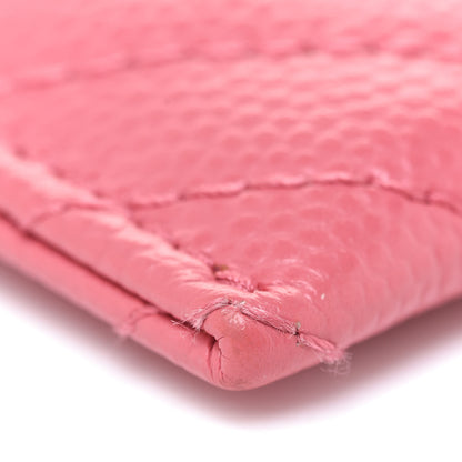 Chanel Caviar Chevron Quilted Card Holder Pink 8 of 11
