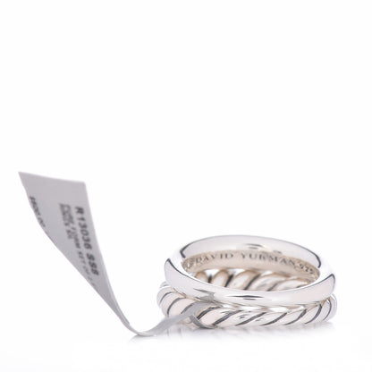 David Yurman Sterling Silver 5mm Pure Form Set of 2 Stack Rings 57 8 4 of 6