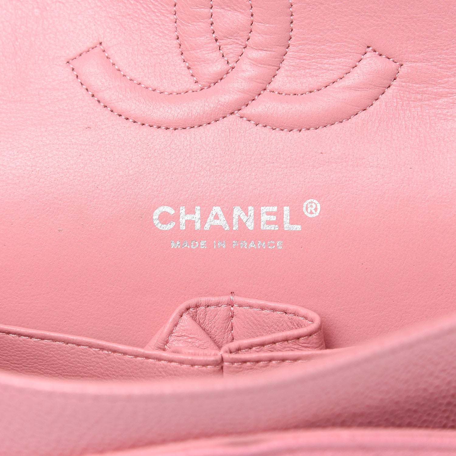 Chanel Caviar Quilted Medium Double Flap Pink 7 of 14