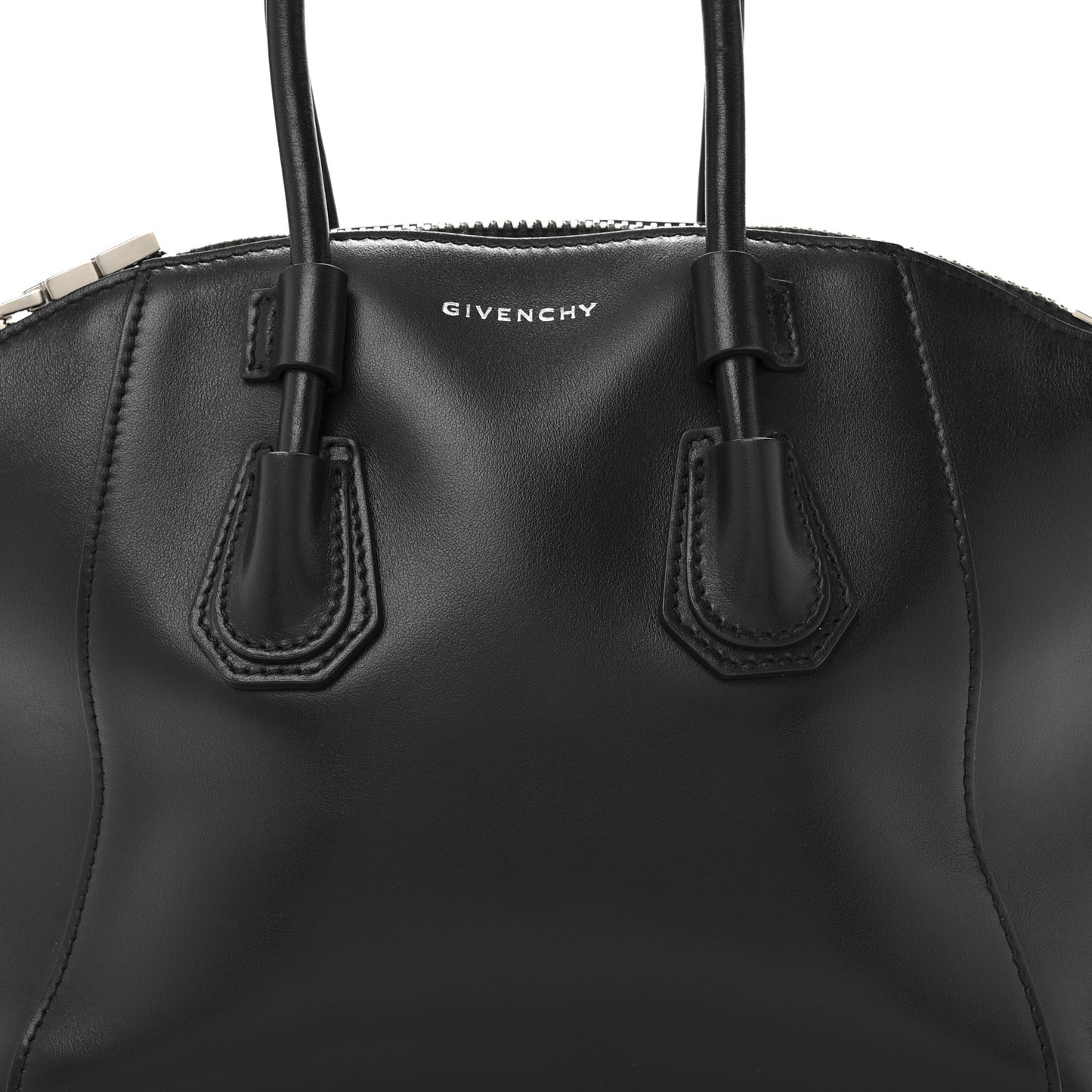 Box Calfskin Mini Antigona Sport Top Handle Bag Black