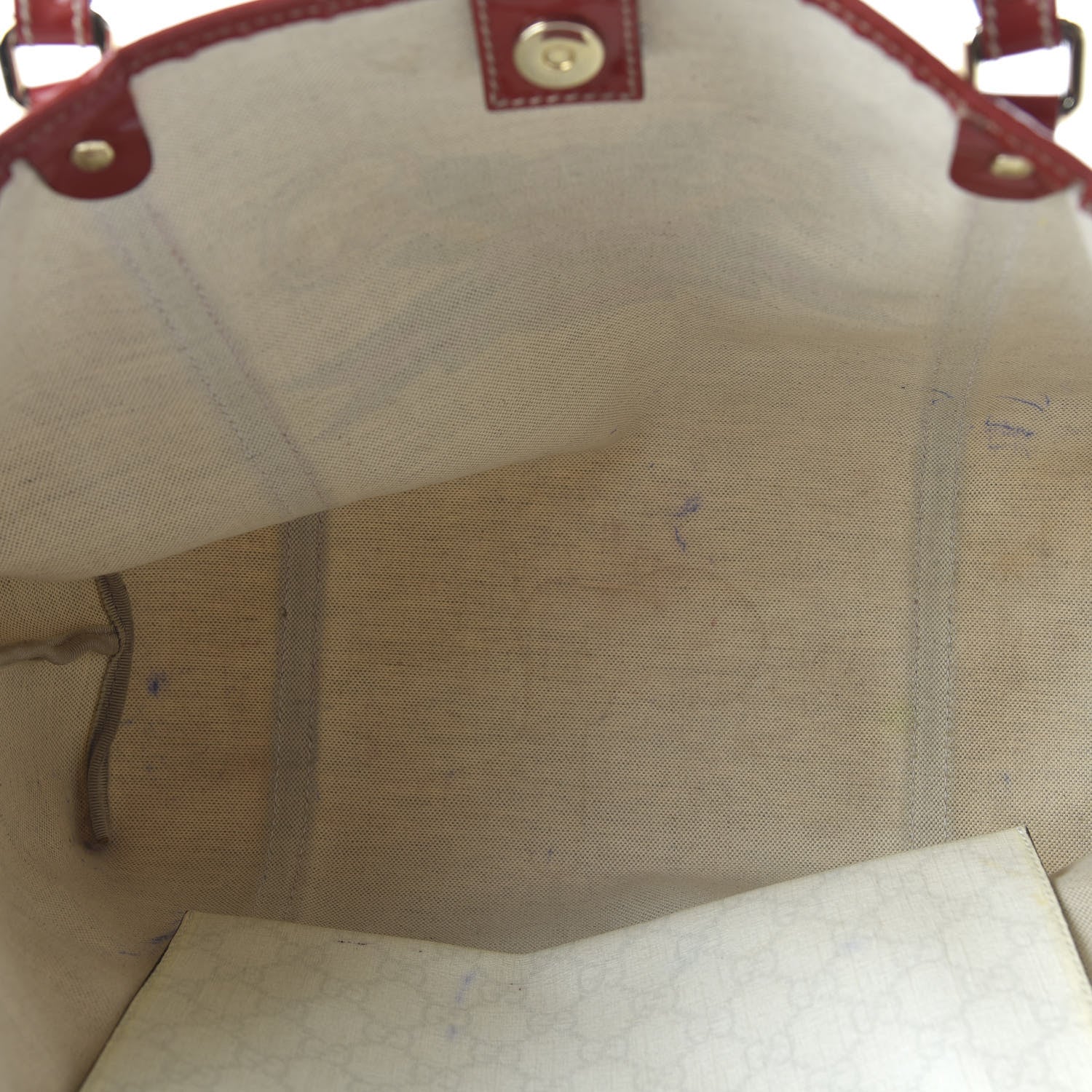 Gucci GG Plus Monogram Tattoo Heart Medium Joy Tote Off White Red 5 of 10