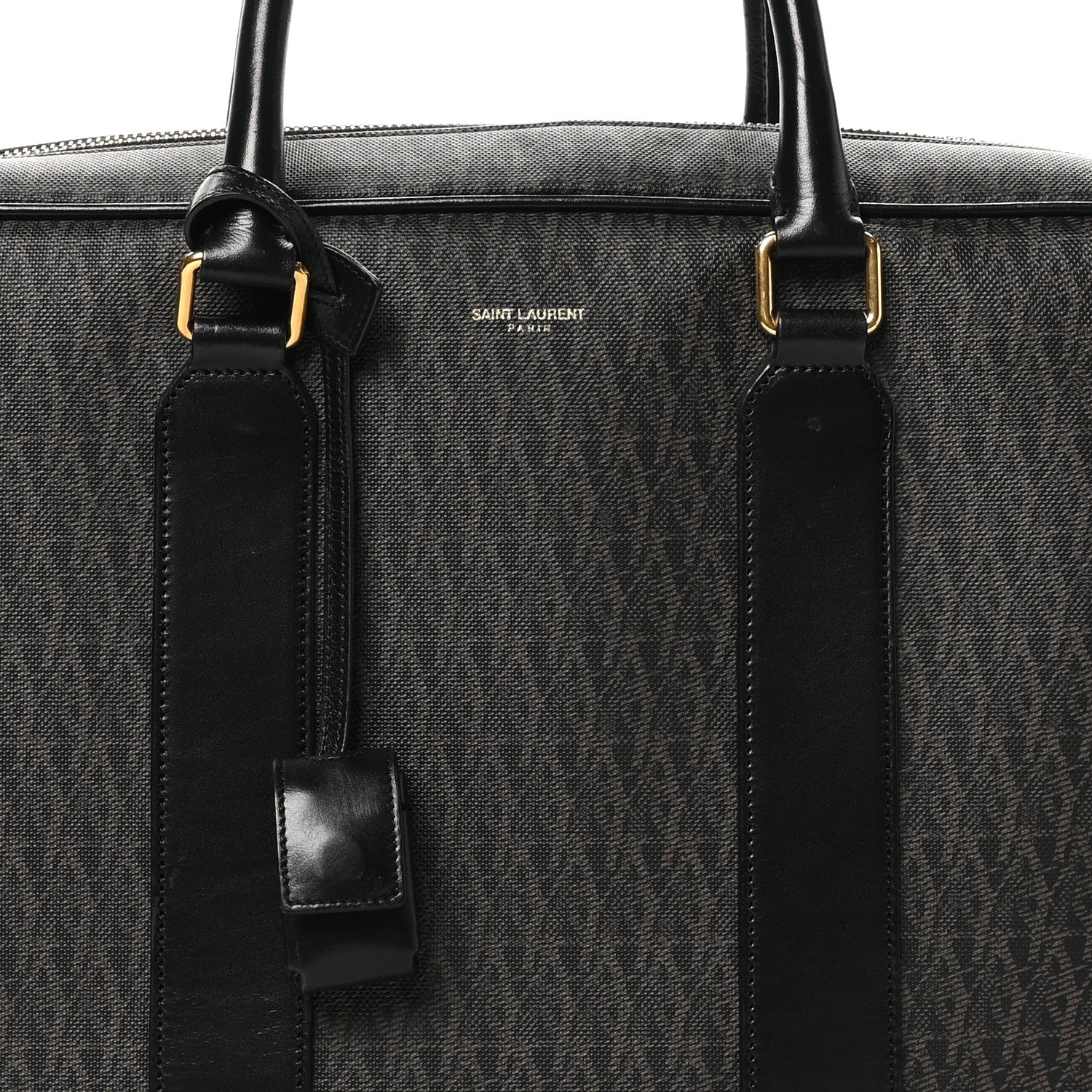 Saint Laurent Toile Classic Monogram Rodeo Briefcase Black 8 of 14