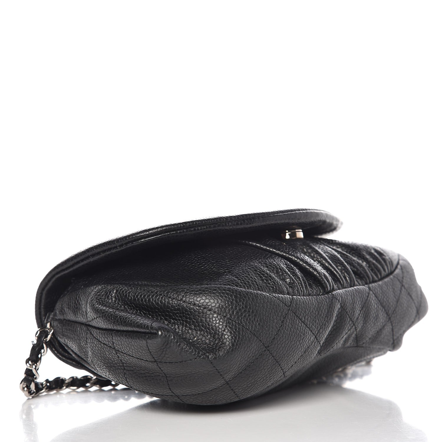 Chanel Caviar Half Moon Wallet On Chain WOC Black 4 of 9