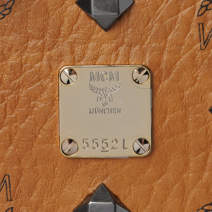 MCM Visetos Studded Small Stark Backpack Cognac 7 of 10