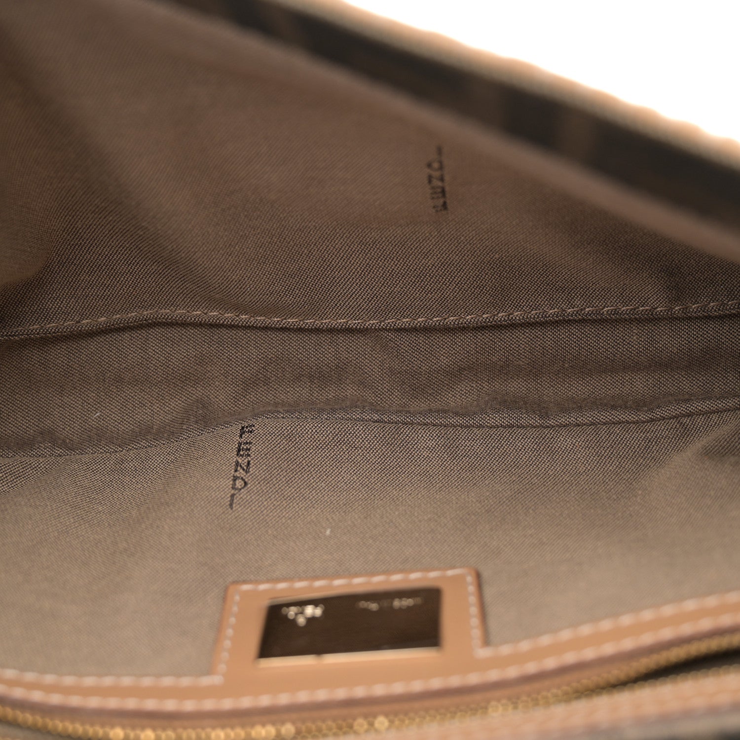 Fendi Calfskin Woven Baguette Cammelo Beige 5 of 11