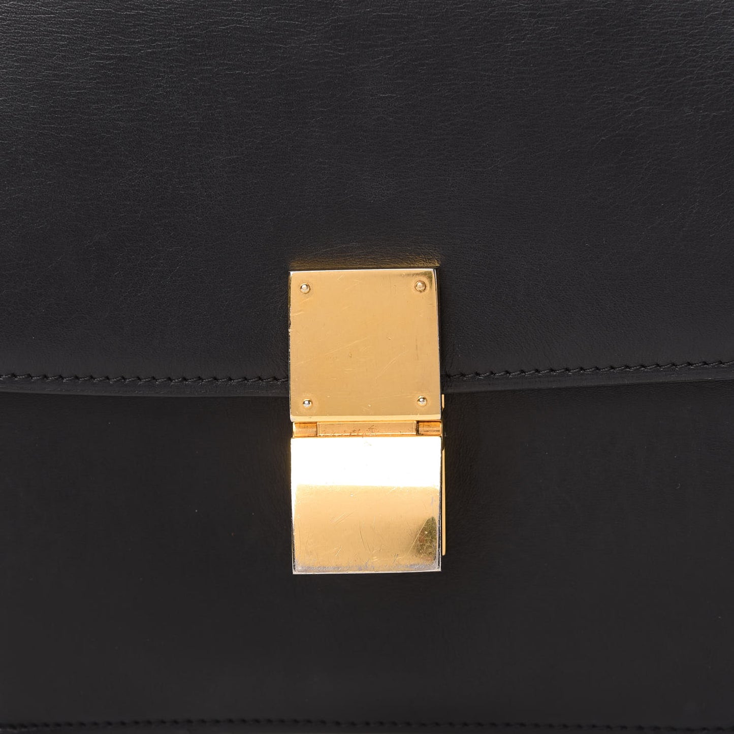 Box Calfskin Medium Classic Box Flap Bag Black