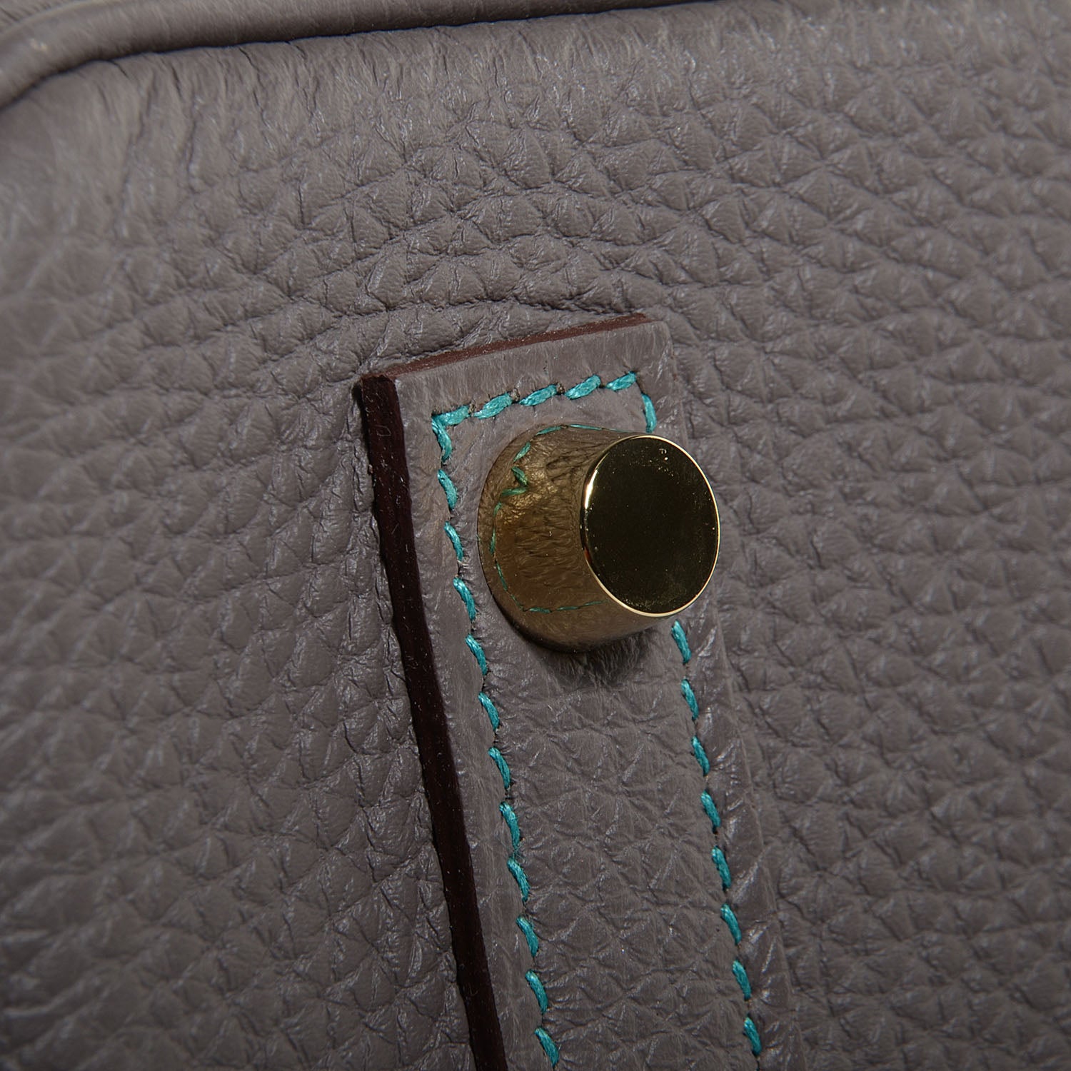 Hermes Togo Horseshoe Birkin 35 Etain Bleu Paon 12 of 26