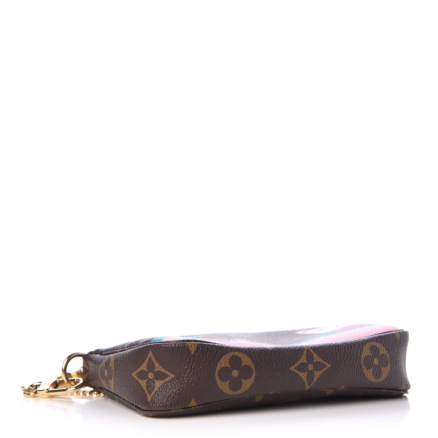 Monogram 2016 Christmas Animation Mini Pochette Accessories Rose Ballerine