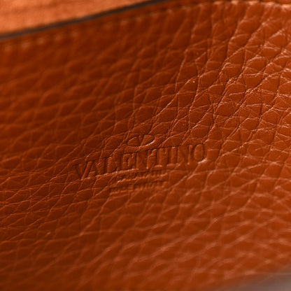 Valentino Garavani Pebbled Calfskin Medium Rockstud Flip Lock Crossbody Bag Saddle Brown 7 of 14