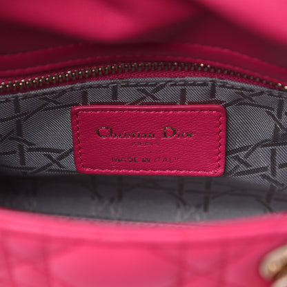 Christian Dior Lambskin Cannage Mini Lady Dior Fuchsia 6 of 13