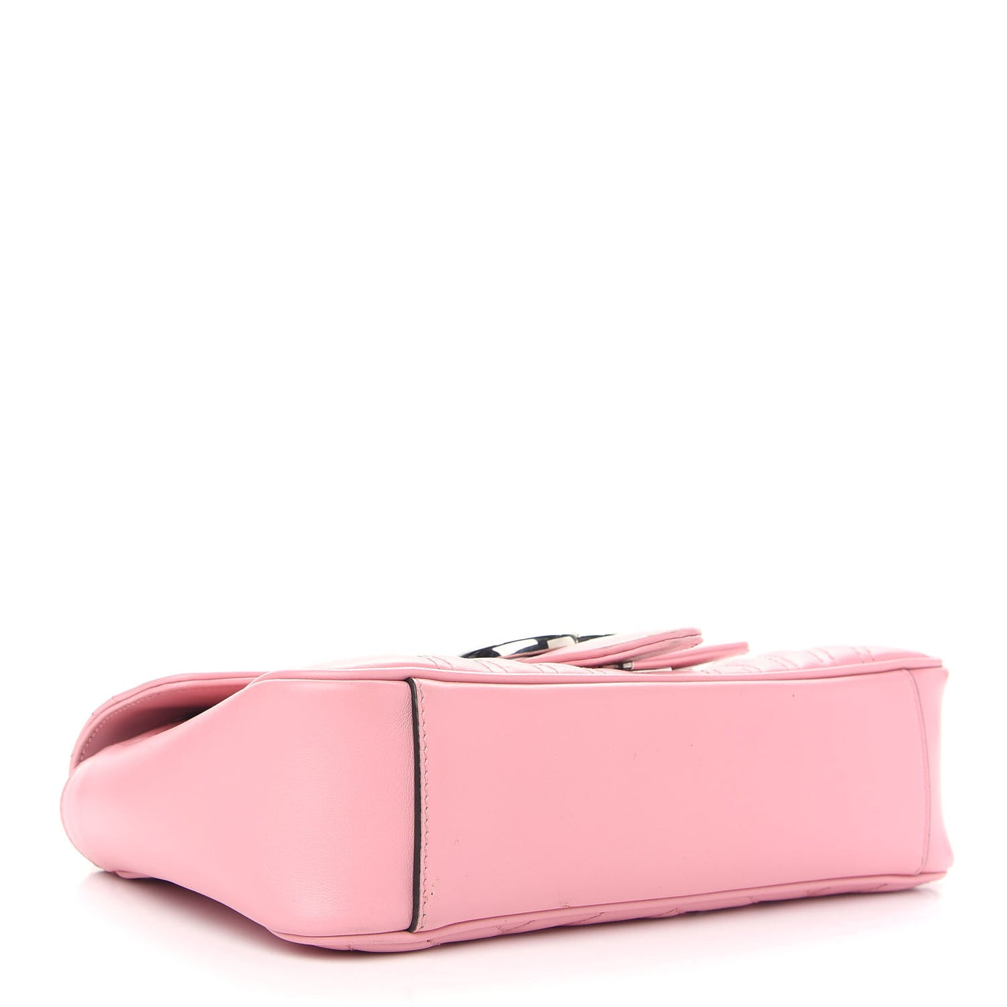 Calfskin Matelasse Small GG Marmont Shoulder Bag Wild Rose