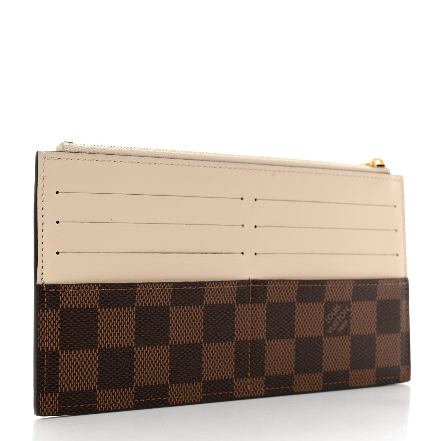 Louis Vuitton Damier Ebene Slim Purse Cream 3 of 7