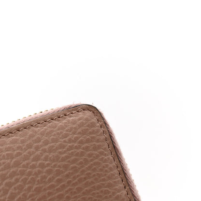 Gucci Dollar Calfskin GG Supreme Monogram GG Marmont Zip Around Wallet Light Pink Beige White 9 of 11